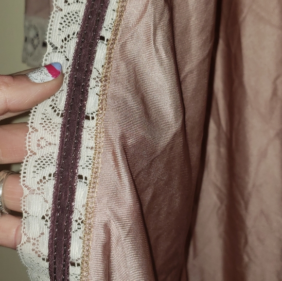 Blush Pink Satin Nightgown With Robe Set Size Medium - Picture 8 of 11